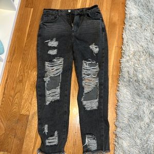 Ripped mom jeans